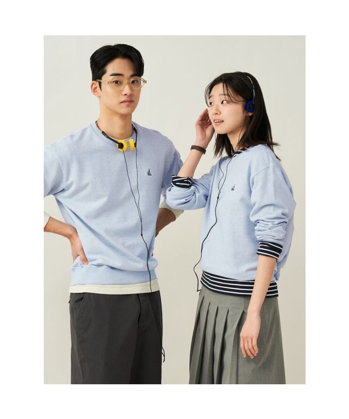 빈폴 멘(BEANPOLE MEN) [Essential] 스웨트 셔츠  스카이 블루