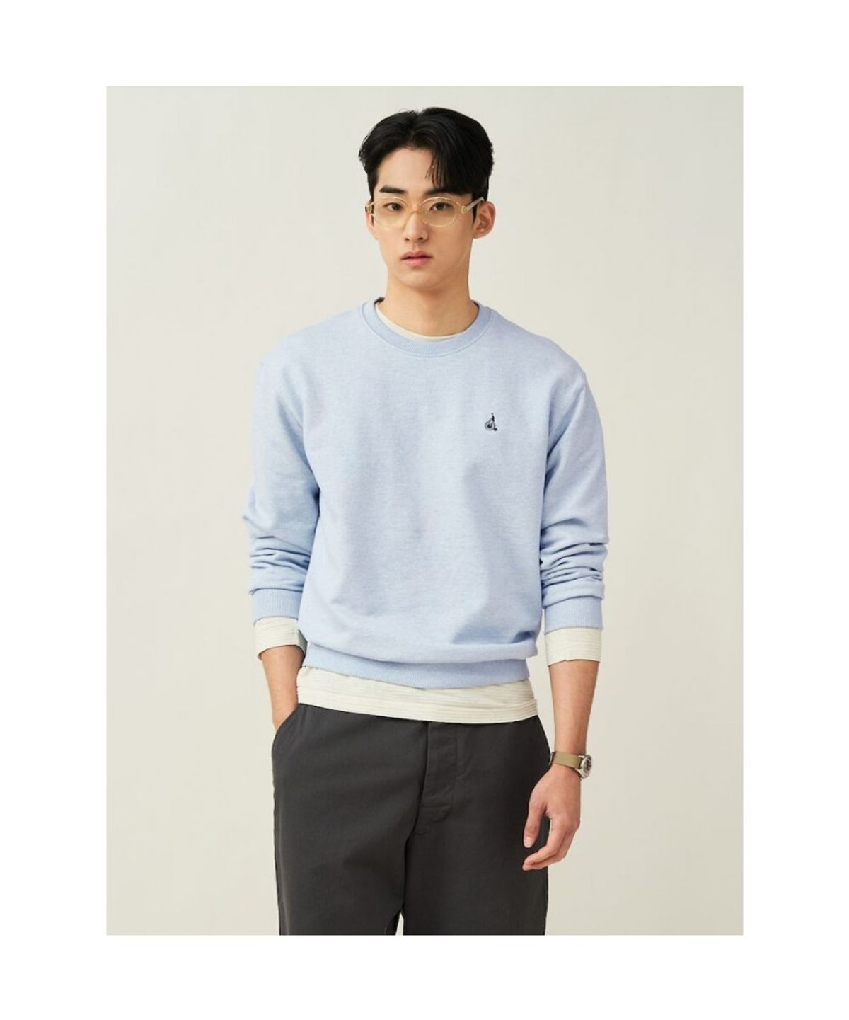 빈폴 멘(BEANPOLE MEN) [Essential] 스웨트 셔츠  스카이 블루