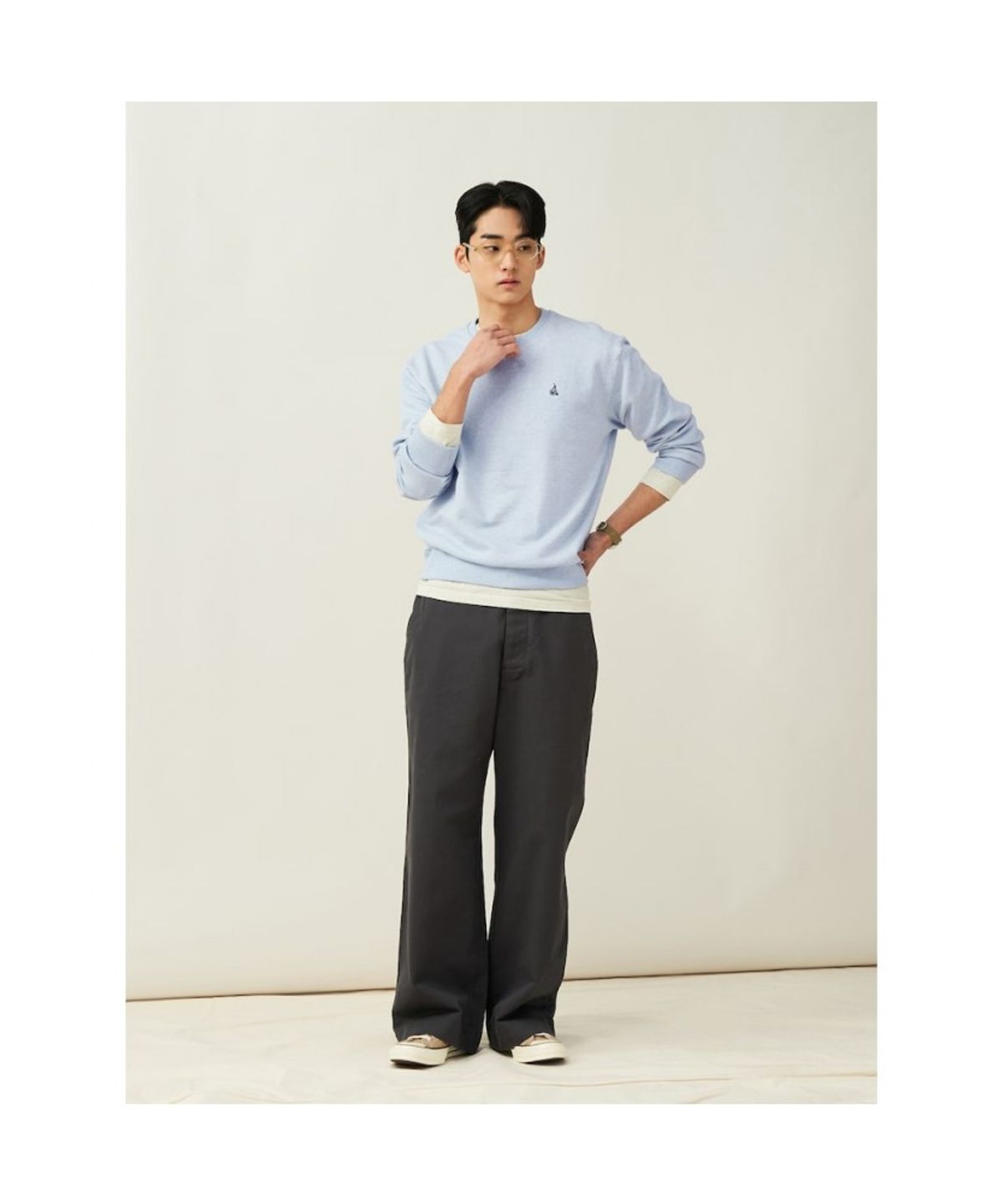 빈폴 멘(BEANPOLE MEN) [Essential] 스웨트 셔츠  스카이 블루