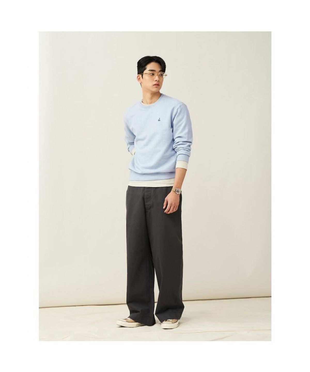 빈폴 멘(BEANPOLE MEN) [Essential] 스웨트 셔츠  스카이 블루
