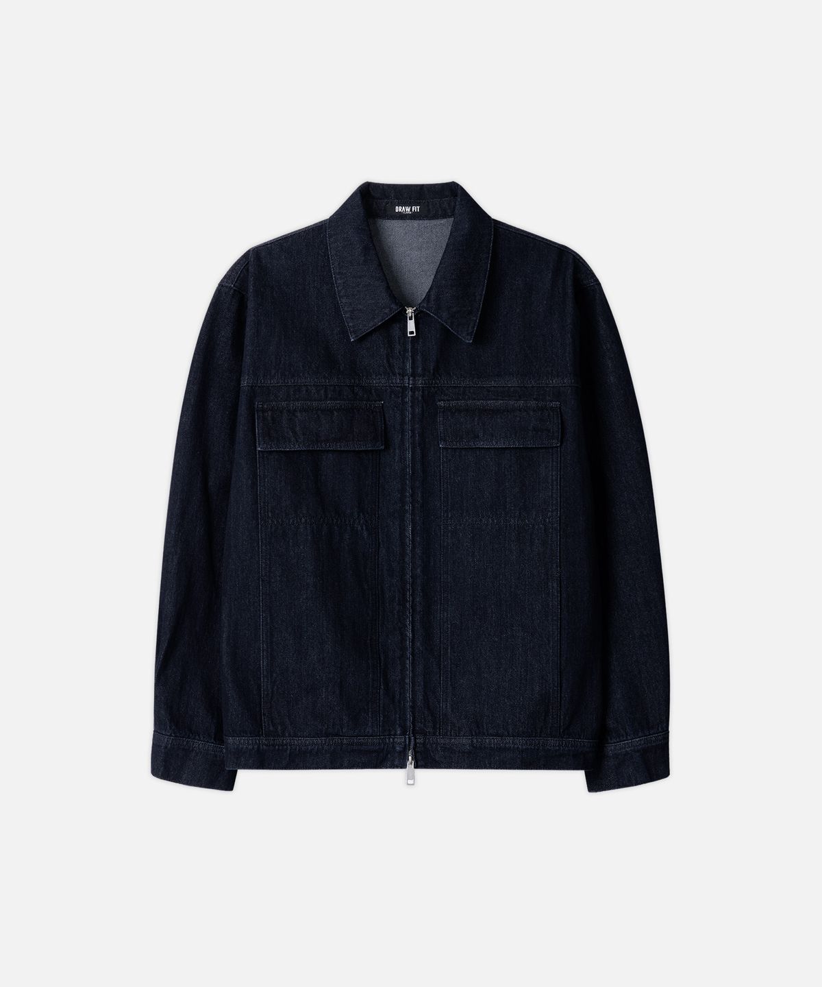 드로우핏(DRAW FIT) 레이어 앵글 데님 자켓 [DEEP INDIGO]