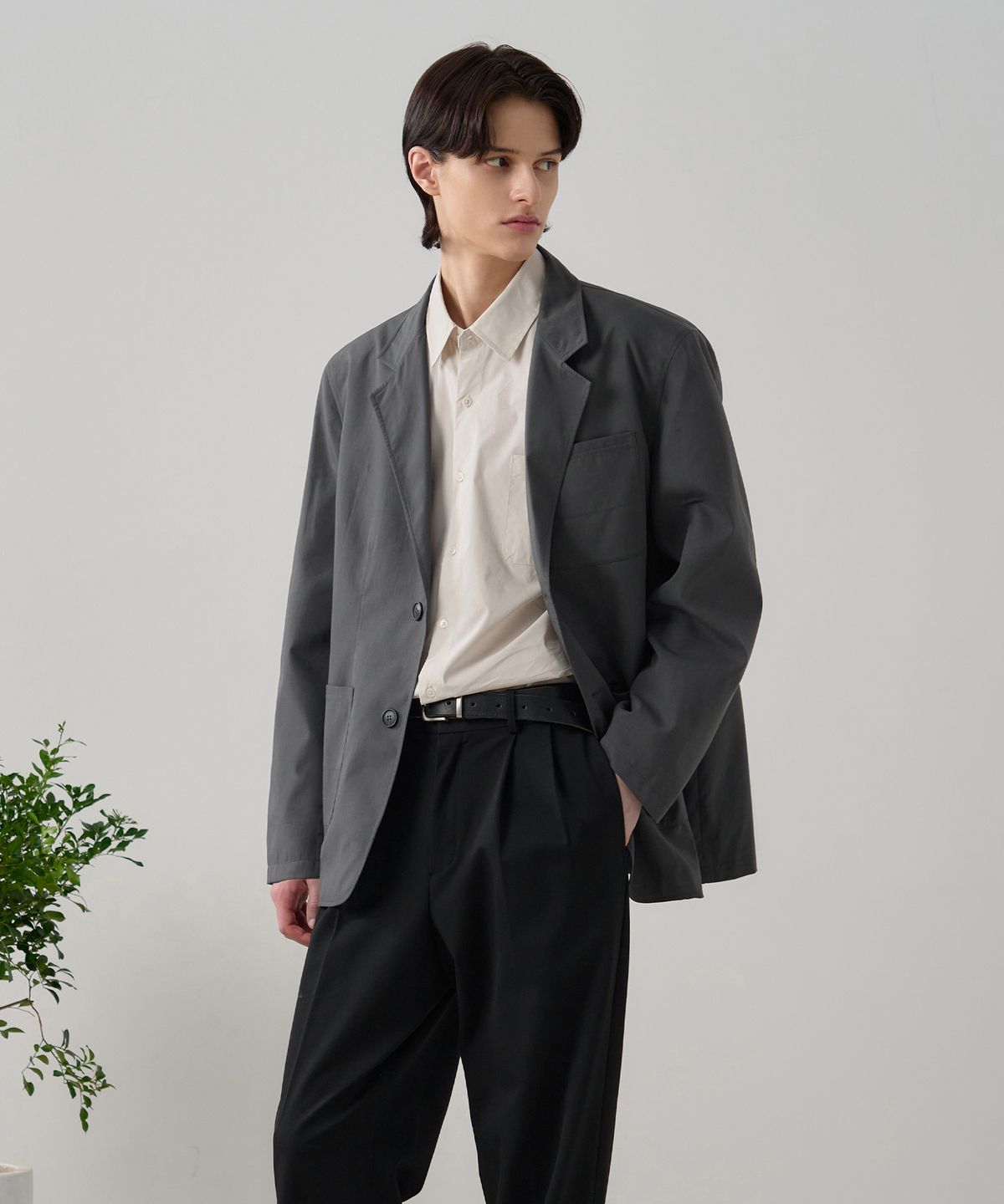 드로우핏(DRAW FIT) 릴렉스드 오피스 CN 블레이저 [BLACK]
