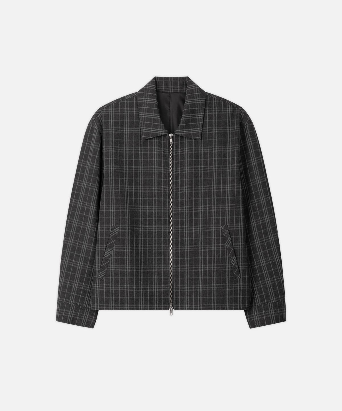 드로우핏(DRAW FIT) 스테이블 레이어 체크 자켓 [GREY]
