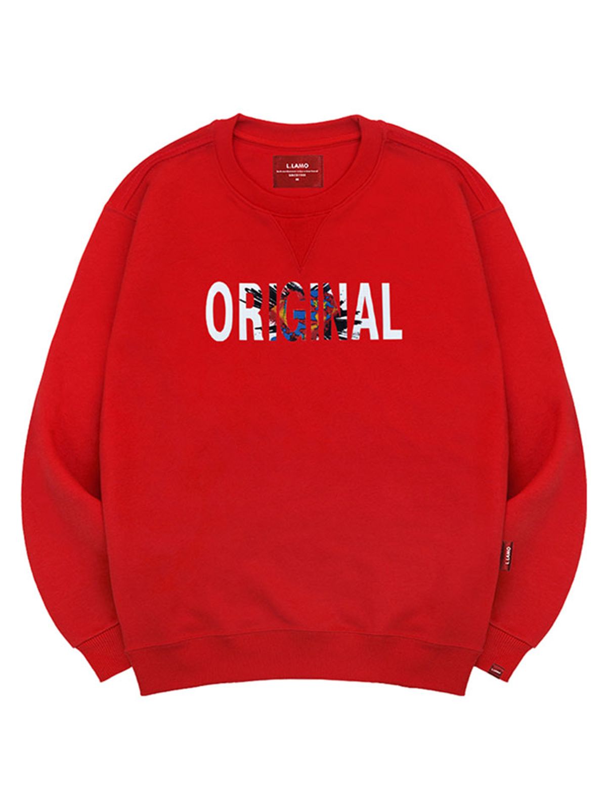 엘라모(LLAMO) 지오그래픽 맨투맨 남녀공용 빅사이즈 S~4XL