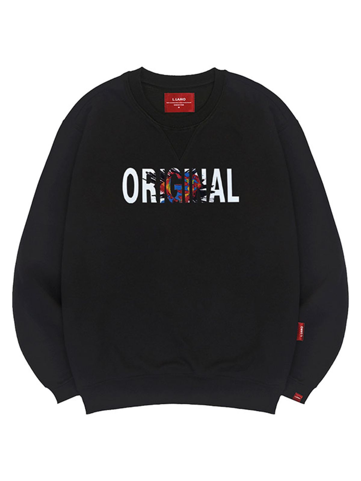 엘라모(LLAMO) 지오그래픽 맨투맨 남녀공용 빅사이즈 S~4XL