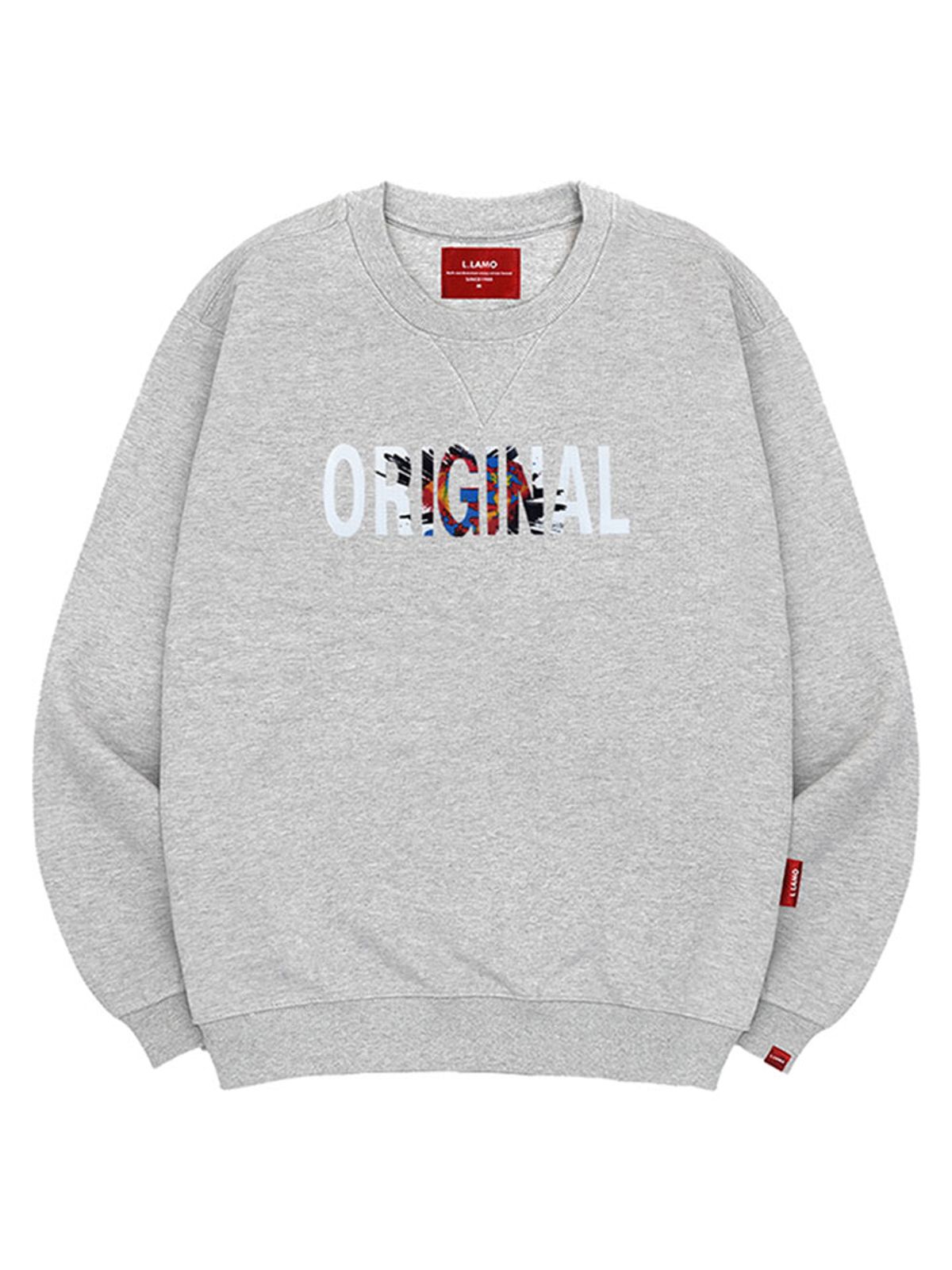 엘라모(LLAMO) 지오그래픽 맨투맨 남녀공용 빅사이즈 S~4XL