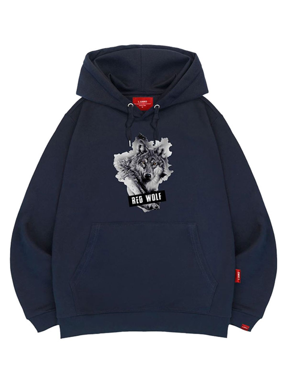 엘라모(LLAMO) 레드울프 후드티 남녀공용 빅사이즈 M~4XL