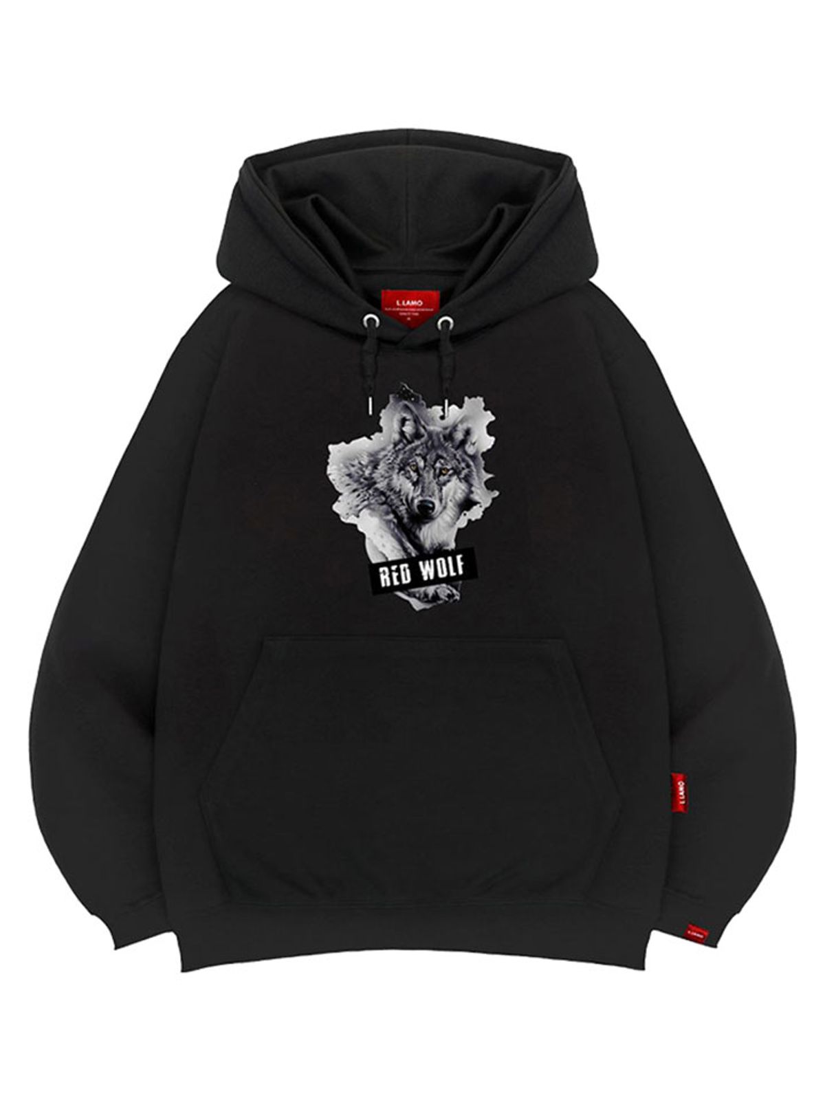 엘라모(LLAMO) 레드울프 후드티 남녀공용 빅사이즈 M~4XL