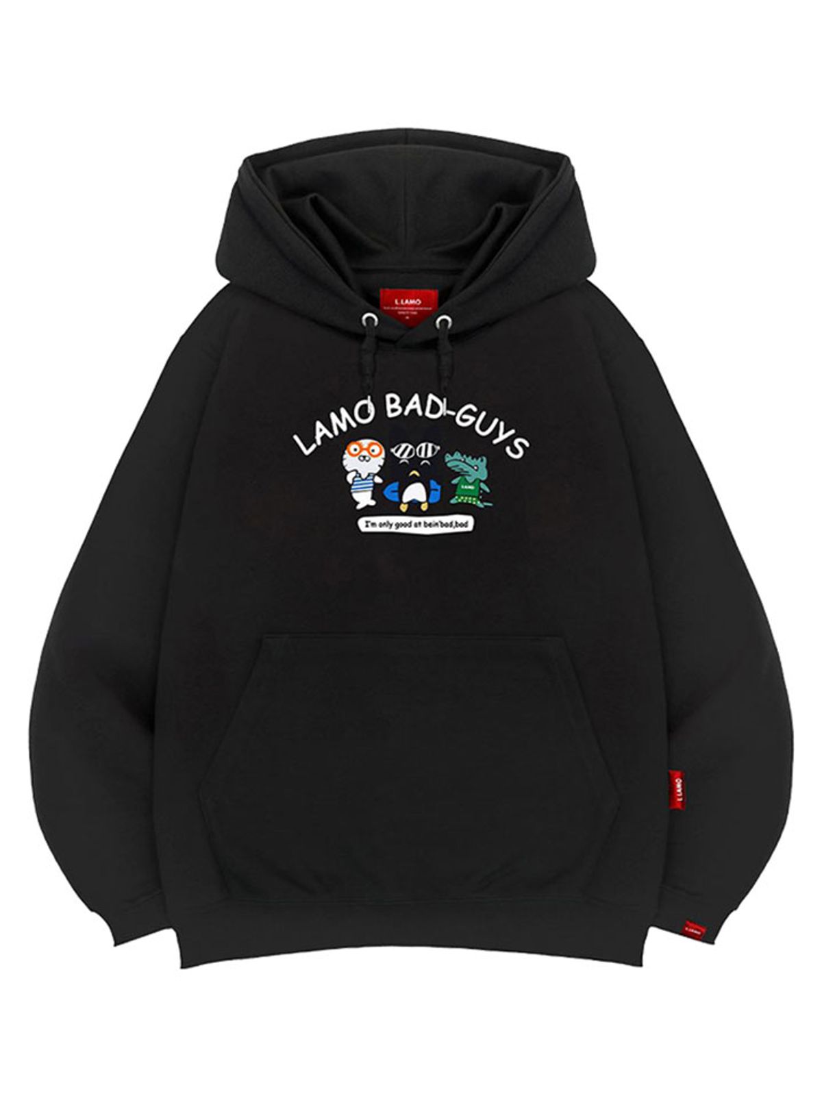 엘라모(LLAMO) 배드가이즈 후드티 남녀공용 빅사이즈 M~4XL