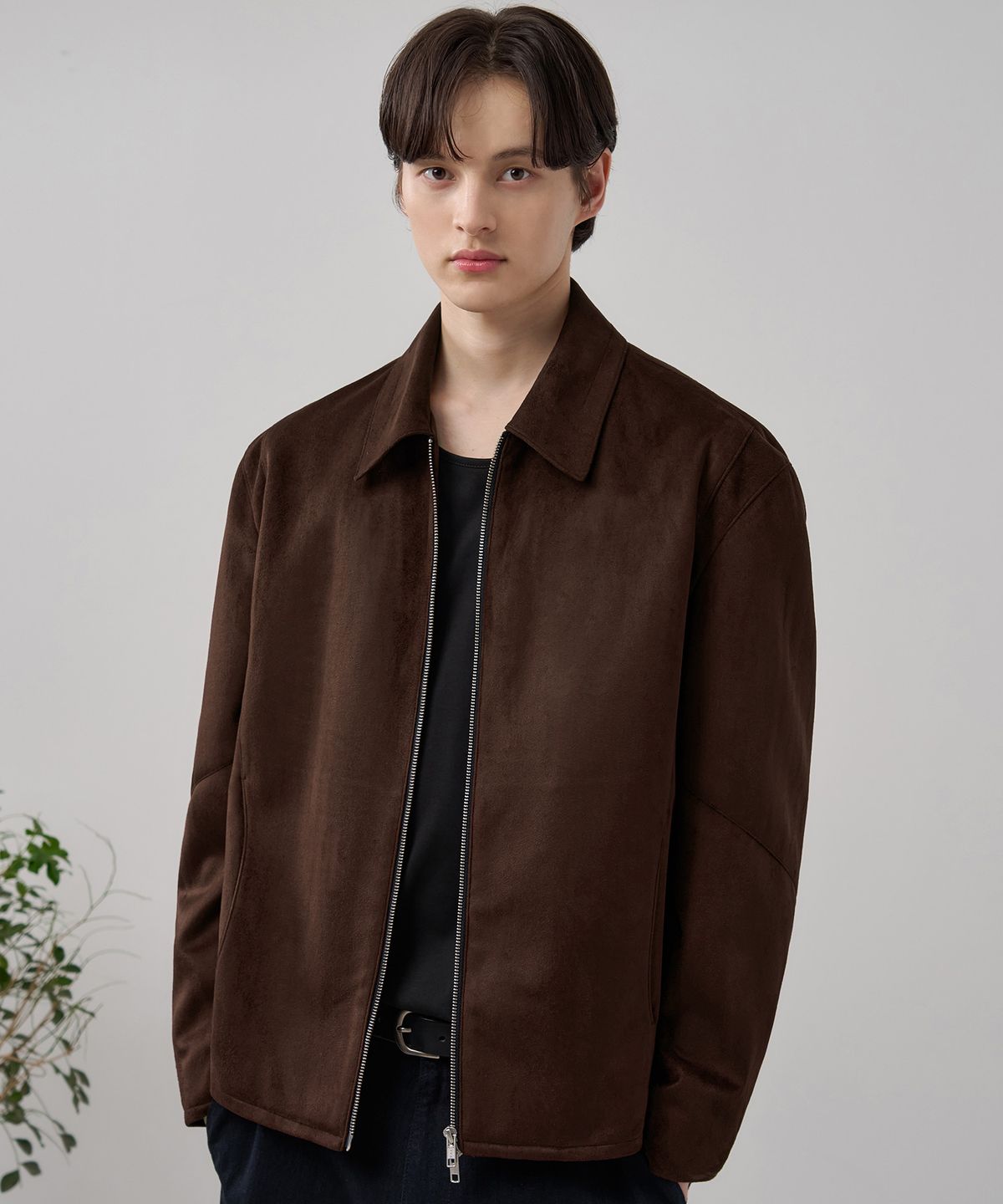 드로우핏(DRAW FIT) 크레센트 스웨이드 자켓 [CHESTNUT BROWN]