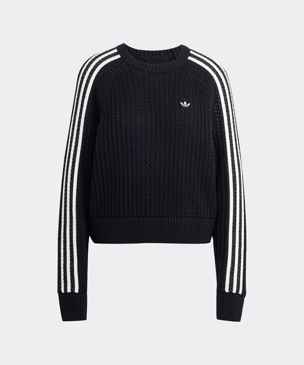 아디다스(ADIDAS) 니티드 크루 스웨트셔츠 - 블랙 / JD0905