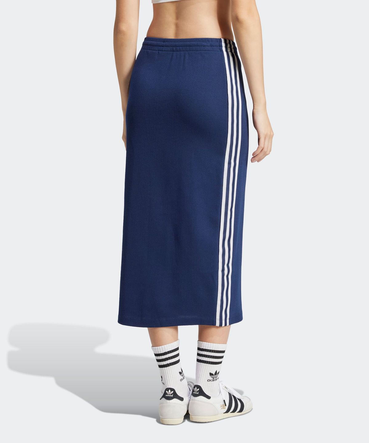 아디다스(ADIDAS) 파이어버드 니트 스커트 - 네이비 / JD4607