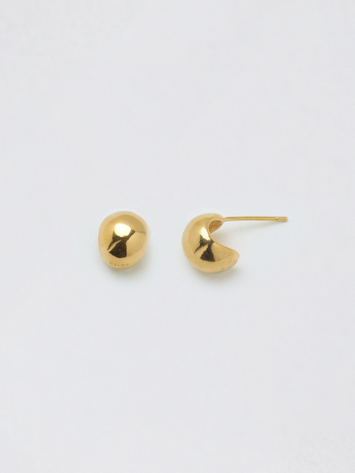 어나더레이어(ANOTHERLAYER) Dome Earring - Gold (glossy, matt)