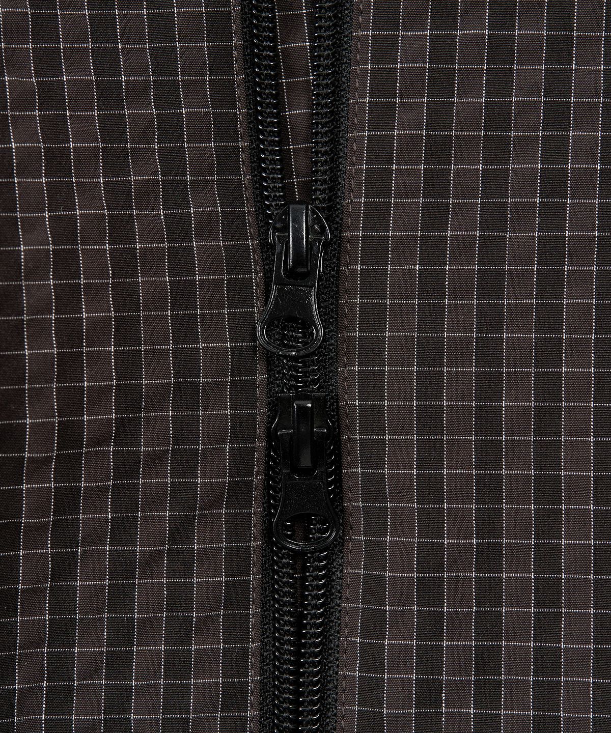 엑스컨테이너(EXCONTAINER) 스퀘어 체크 윈드 후드 자켓 (DEEP BROWN)