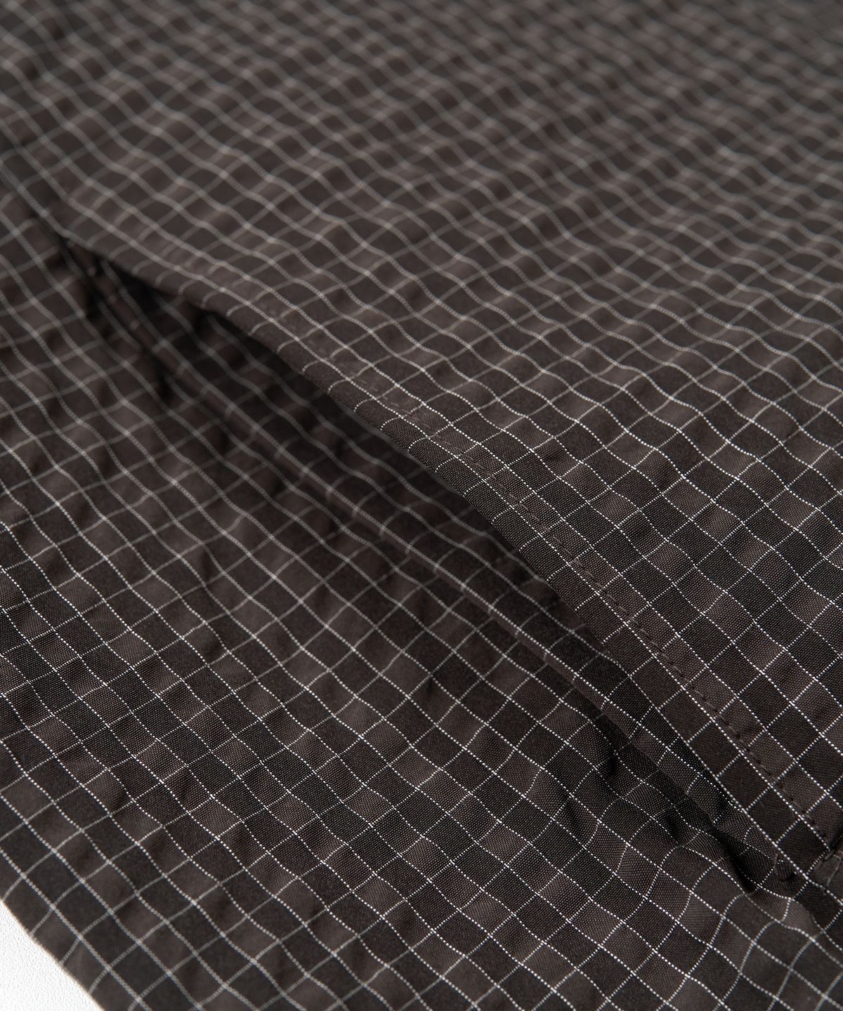 엑스컨테이너(EXCONTAINER) 스퀘어 체크 윈드 후드 자켓 (DEEP BROWN)
