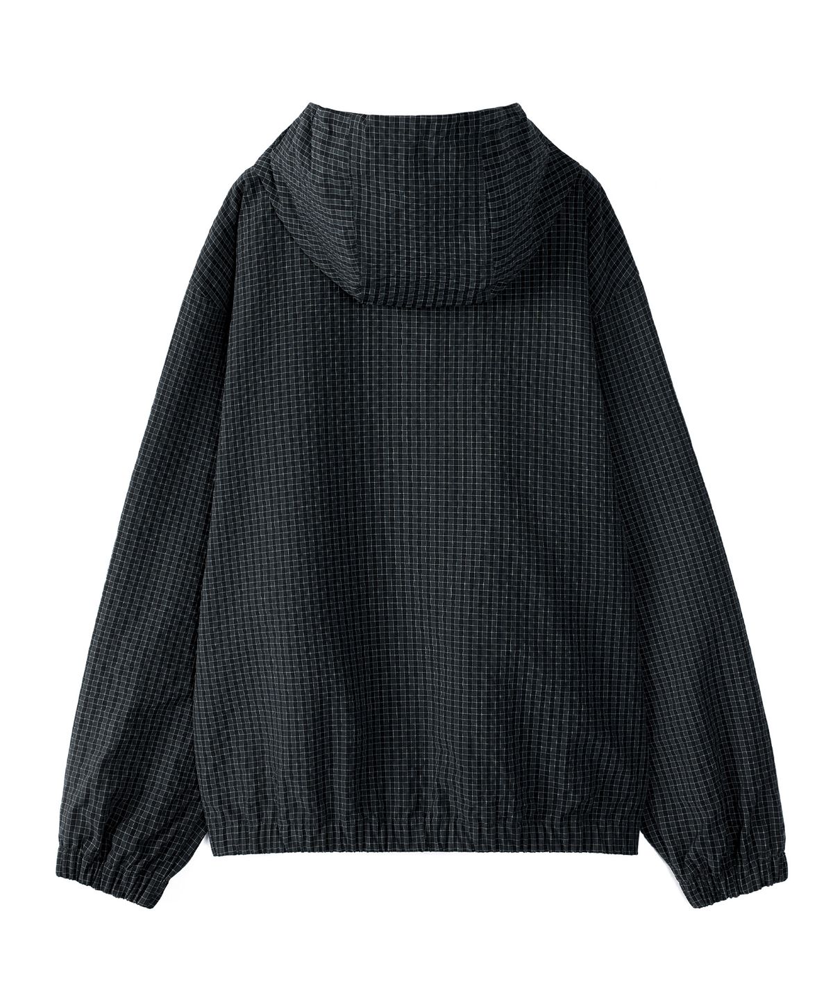 엑스컨테이너(EXCONTAINER) 스퀘어 체크 윈드 후드 자켓 (DARK GREEN)