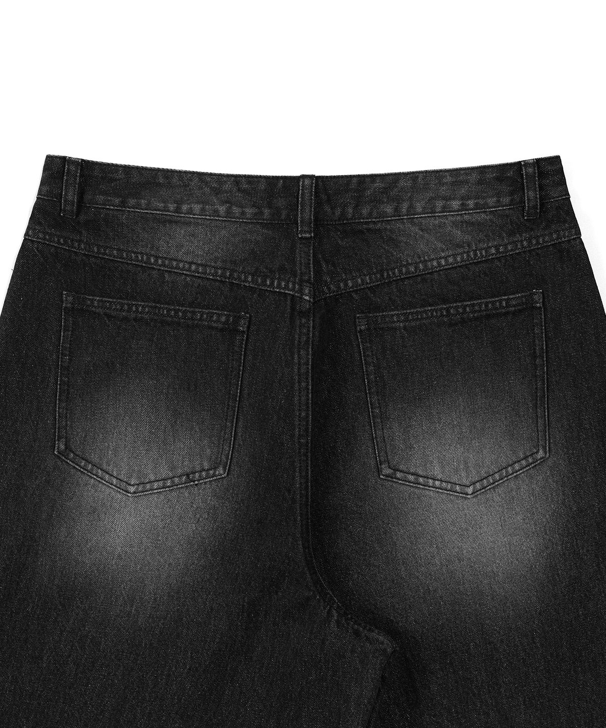 엑스컨테이너(EXCONTAINER) 워시드 와이드 벌룬핏 데님 팬츠 (WASHED BLACK)