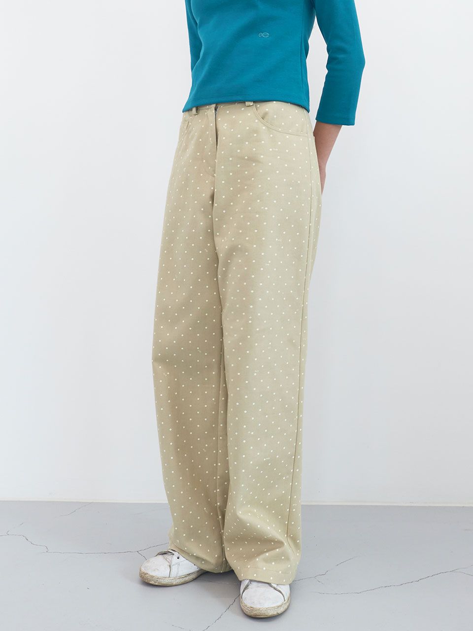 ENZO BLUES ■ Dot Two Way Banding Pants MUSINSA | ENZO BLUES Dot Two Way Banding Pants (Charcoal)