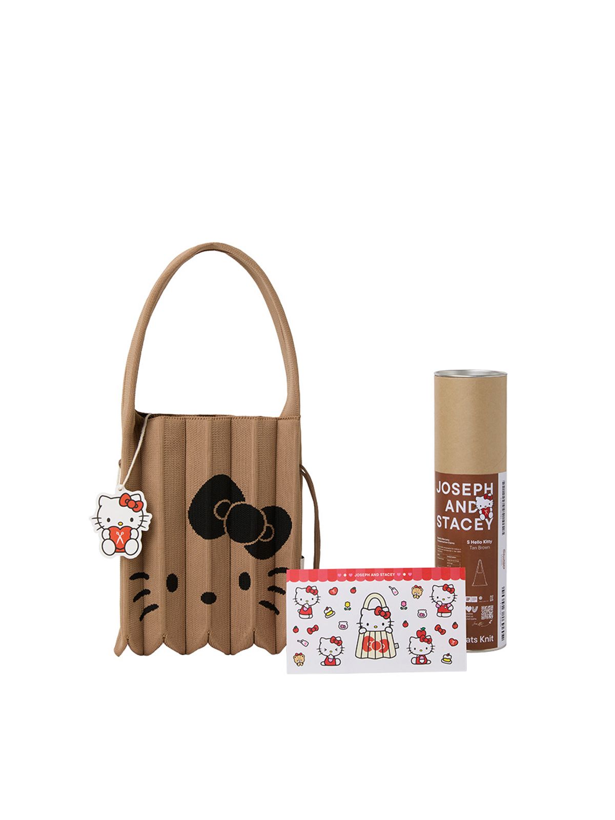조셉앤스테이시(JOSEPH&STACEY) Lucky Pleats Knit S Hello Kitty Tan Brown
