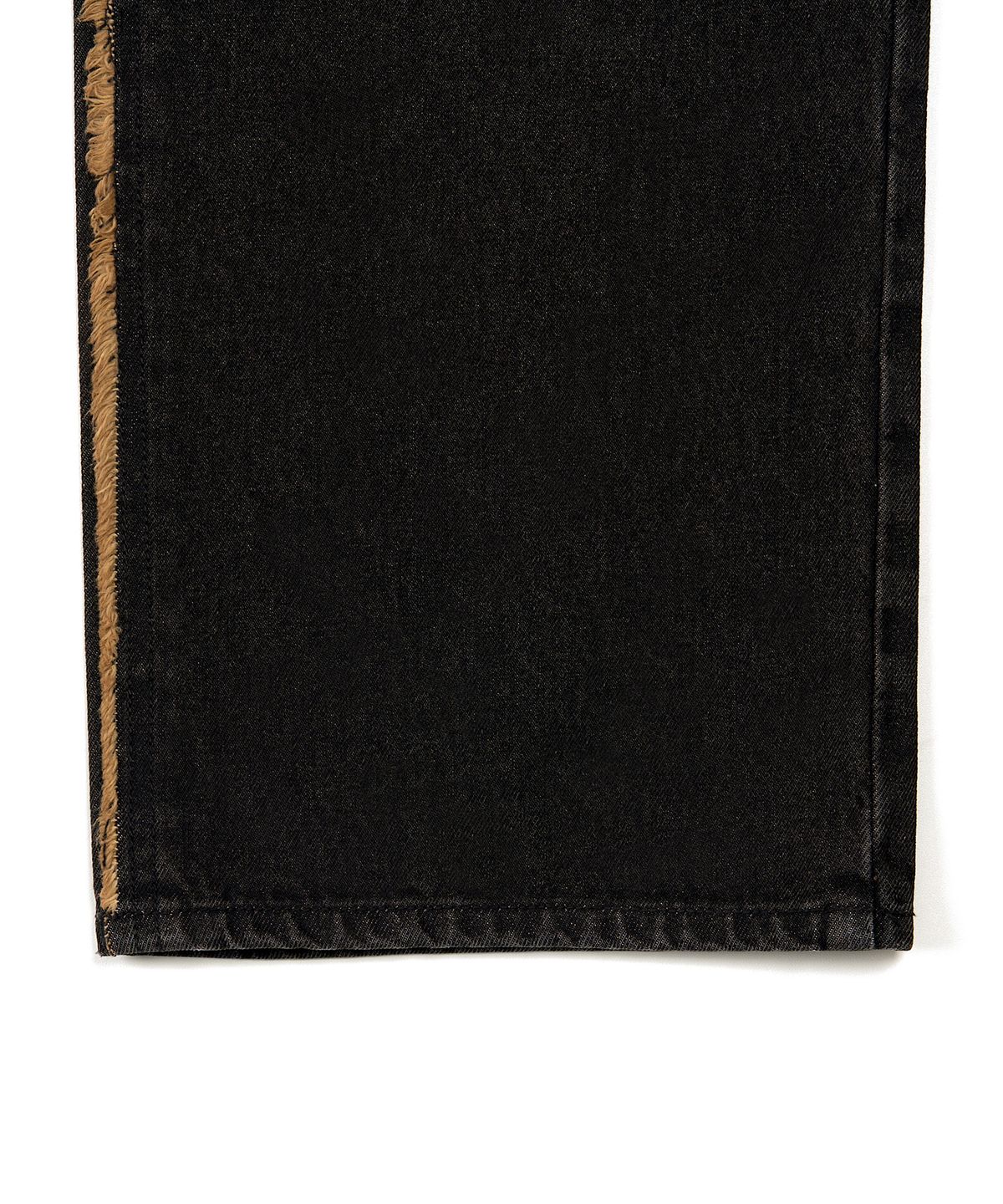 엑스컨테이너(EXCONTAINER) 웨스턴 사이드 라인 와이드 데님 팬츠 (DUSTY BLACK)