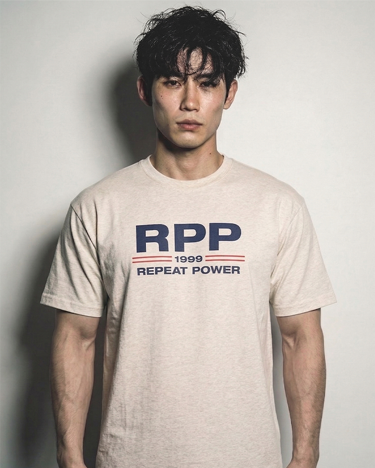 블루그레인(BLUEGRAIN) 코튼 하이 티셔츠 RPP 아이보리 (남성용)