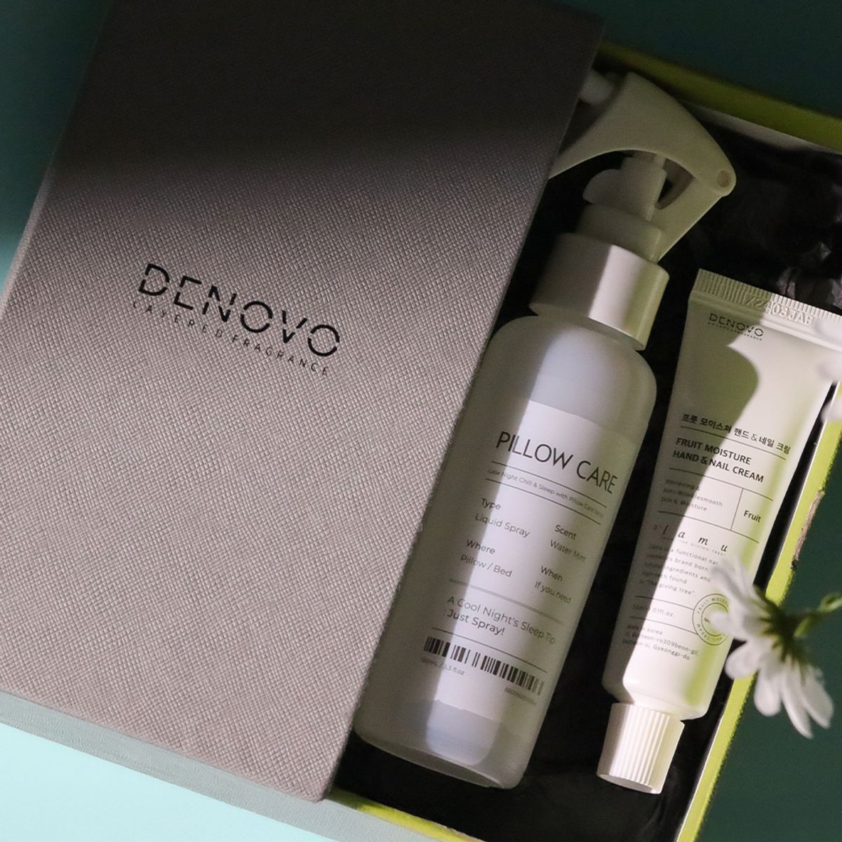 디노보(DENOVO) [패키지] 모이스쳐 핸드&네일크림+필로우 케어 스프레이 세트
