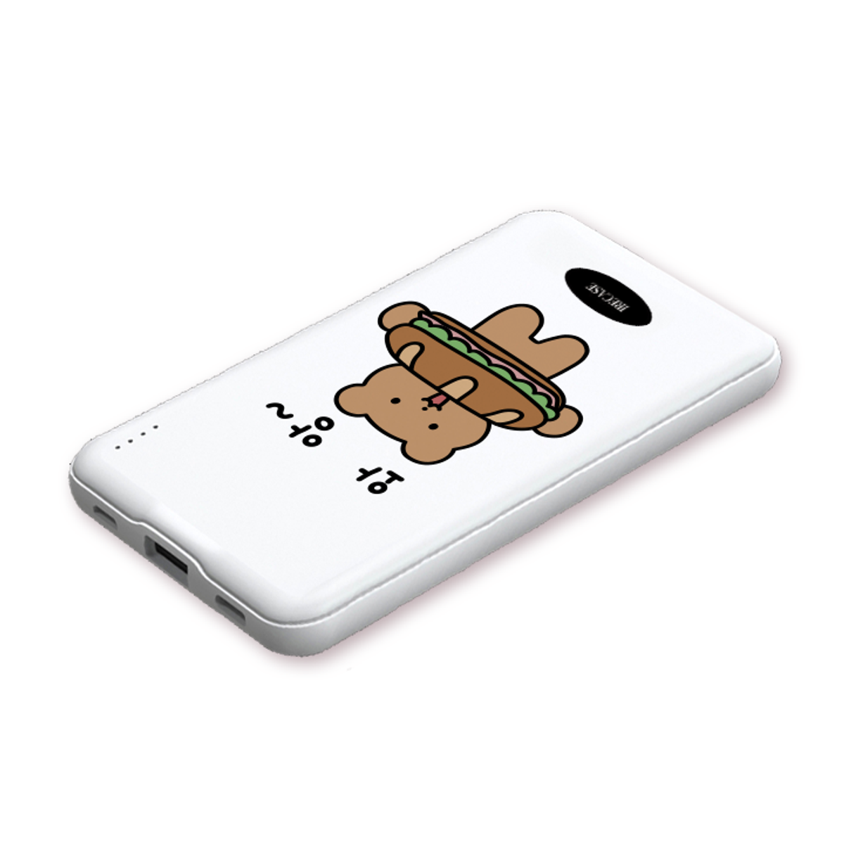 이레케이스앤굿즈(IRECASEGOODS) 보조배터리 슬림핏  5000mah  (8핀 젠더+C타입 젠더)