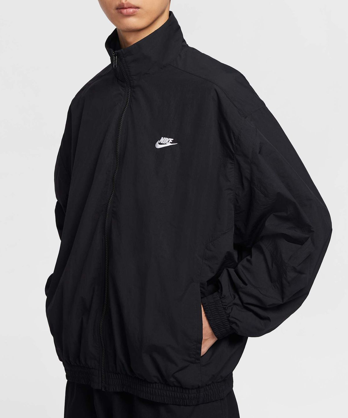 나이키(NIKE) 클럽 오버사이즈 우븐 트랙 재킷 M - 블랙:화이트 / HQ6110-010