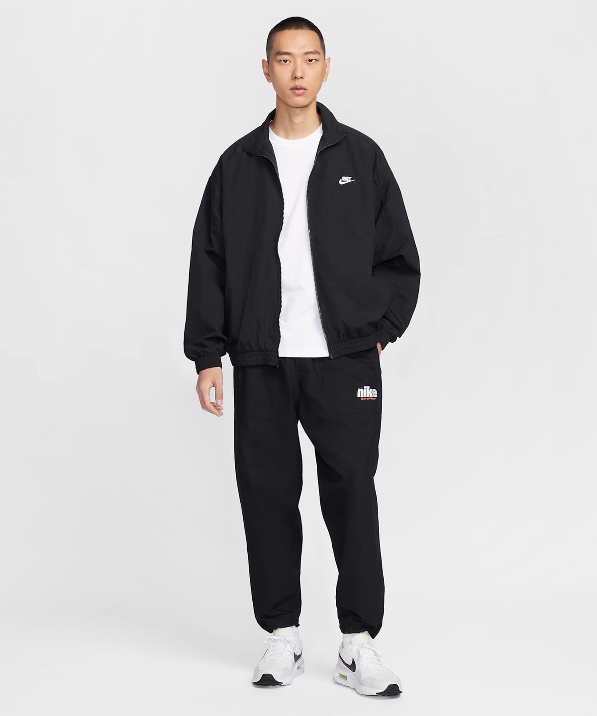 나이키(NIKE) 클럽 오버사이즈 우븐 트랙 재킷 M - 블랙:화이트 / HQ6110-010