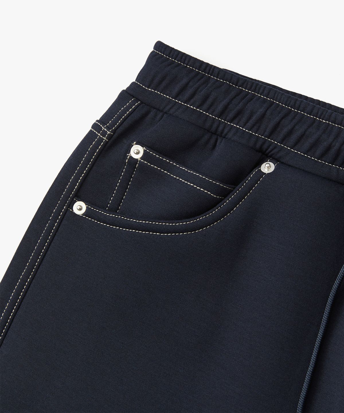 수아레(SUARE) 네오프렌 데님 트레이닝 팬츠 블랙