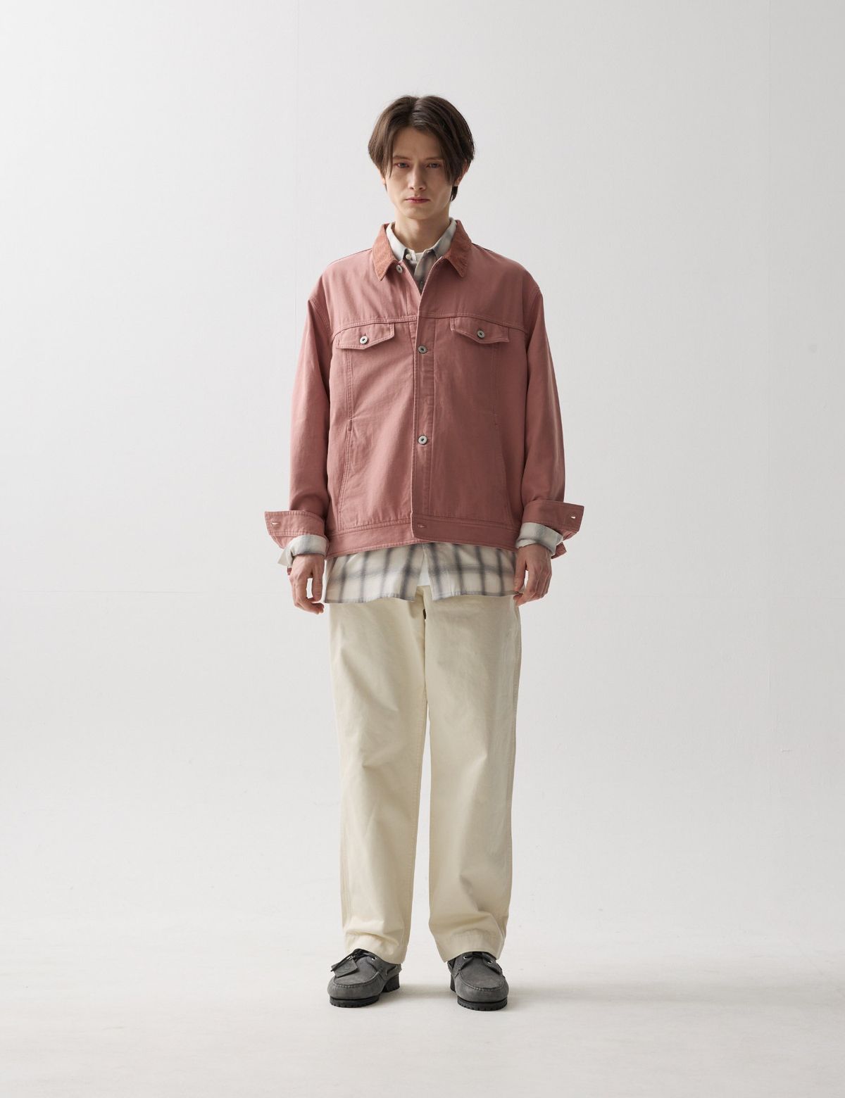 네이머클로딩(NAMERCLOTHING) BASIS TRUCKER JACKET PINK