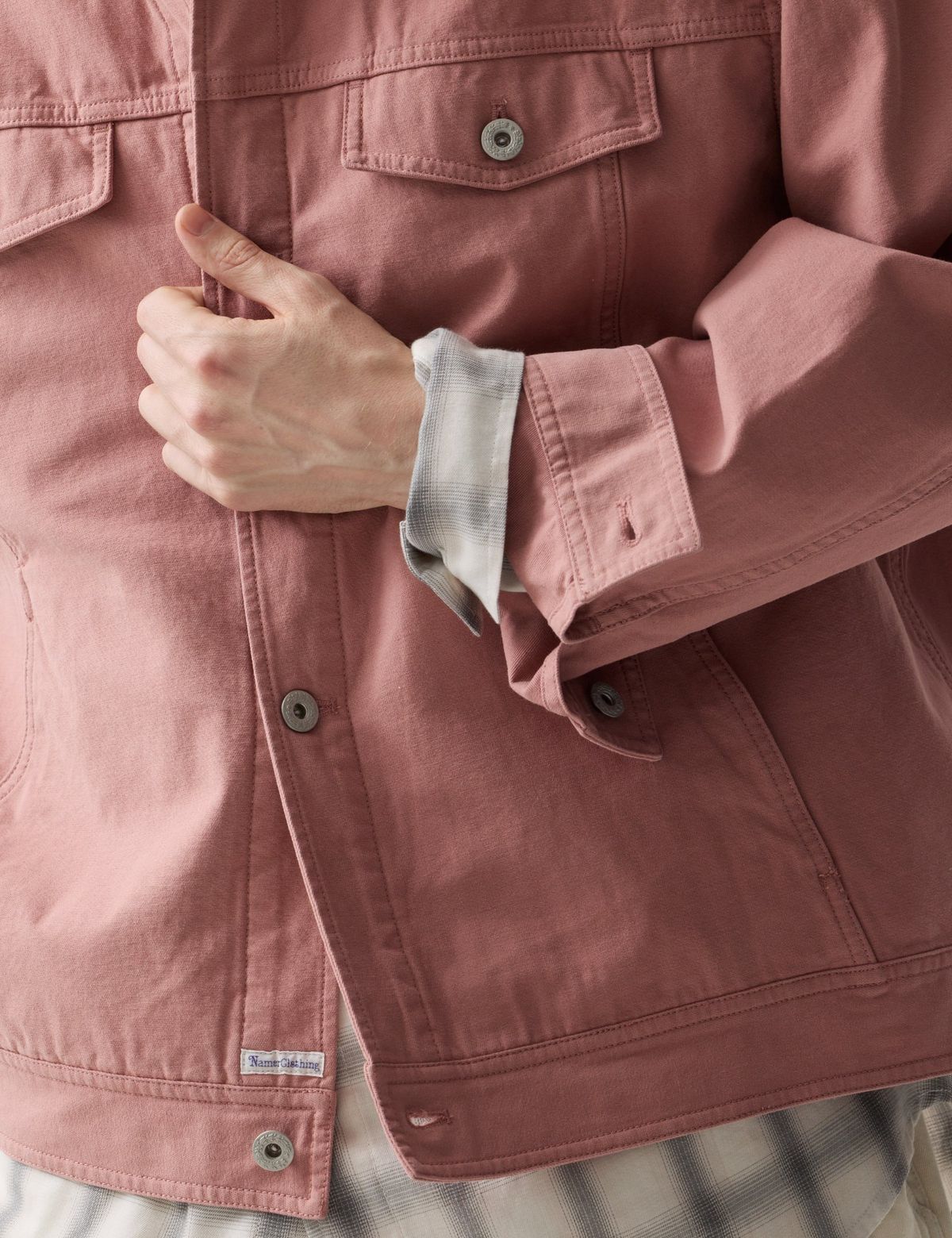 네이머클로딩(NAMERCLOTHING) BASIS TRUCKER JACKET PINK