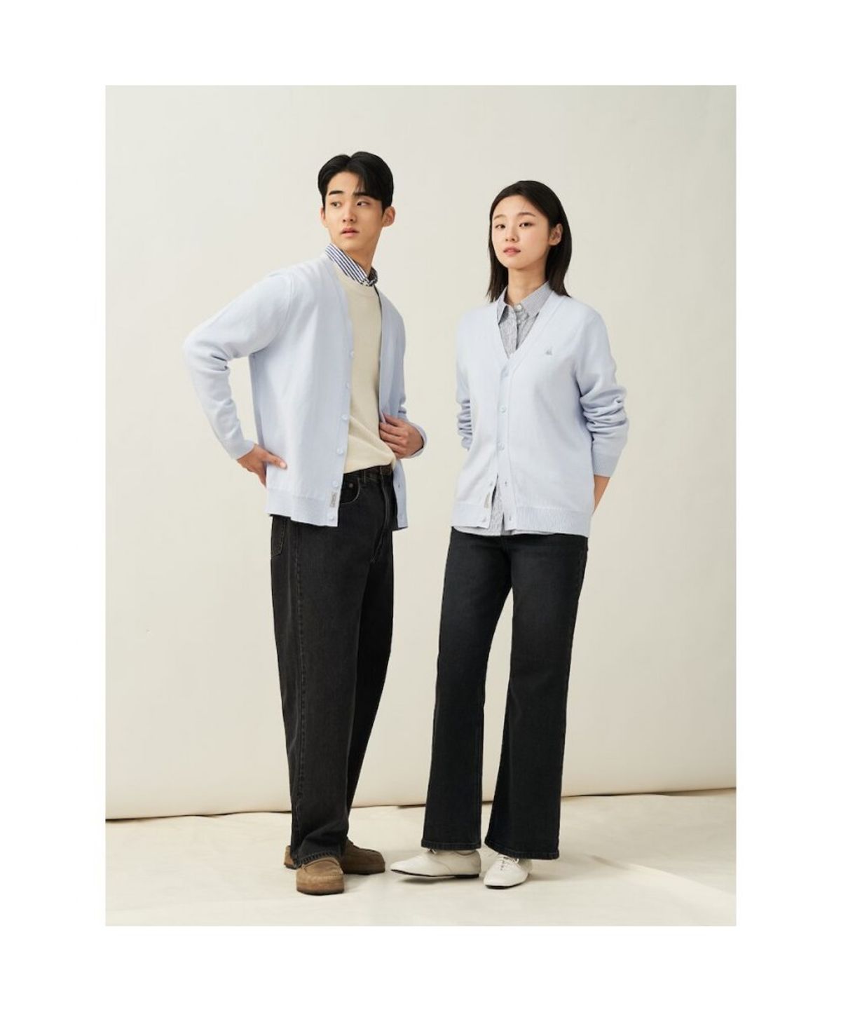 빈폴 멘(BEANPOLE MEN) [Essential] 코튼 베럴비 카디건 - 라이트 그레이 (BC515AE102)