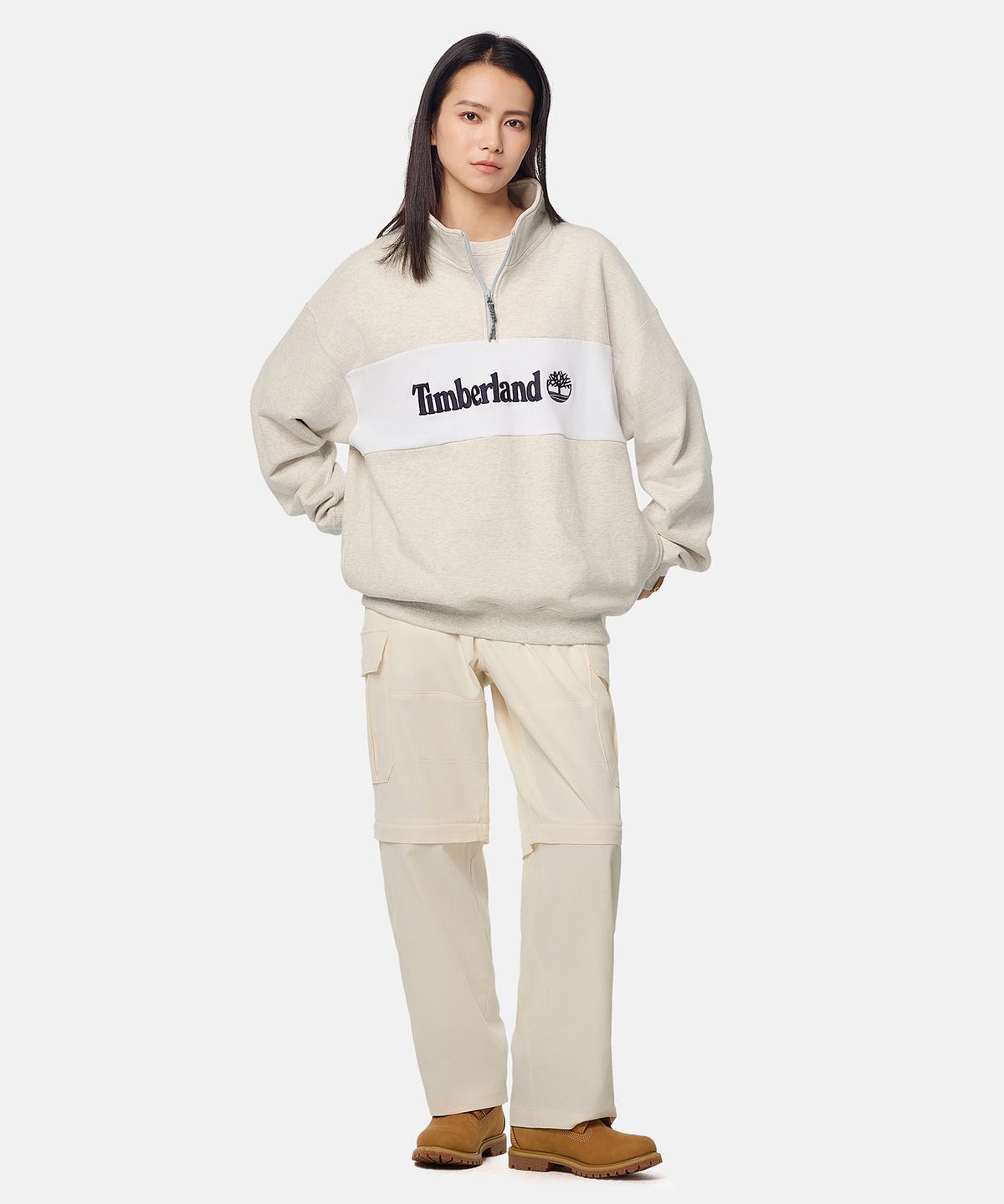 팀버랜드(TIMBERLAND) 하프 집업 스웻 - 그레이 / A6J2F-052