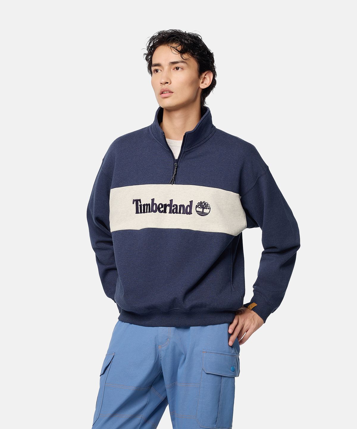 팀버랜드(TIMBERLAND) 하프 집업 스웻 - 네이비 / A6J2F-A2W