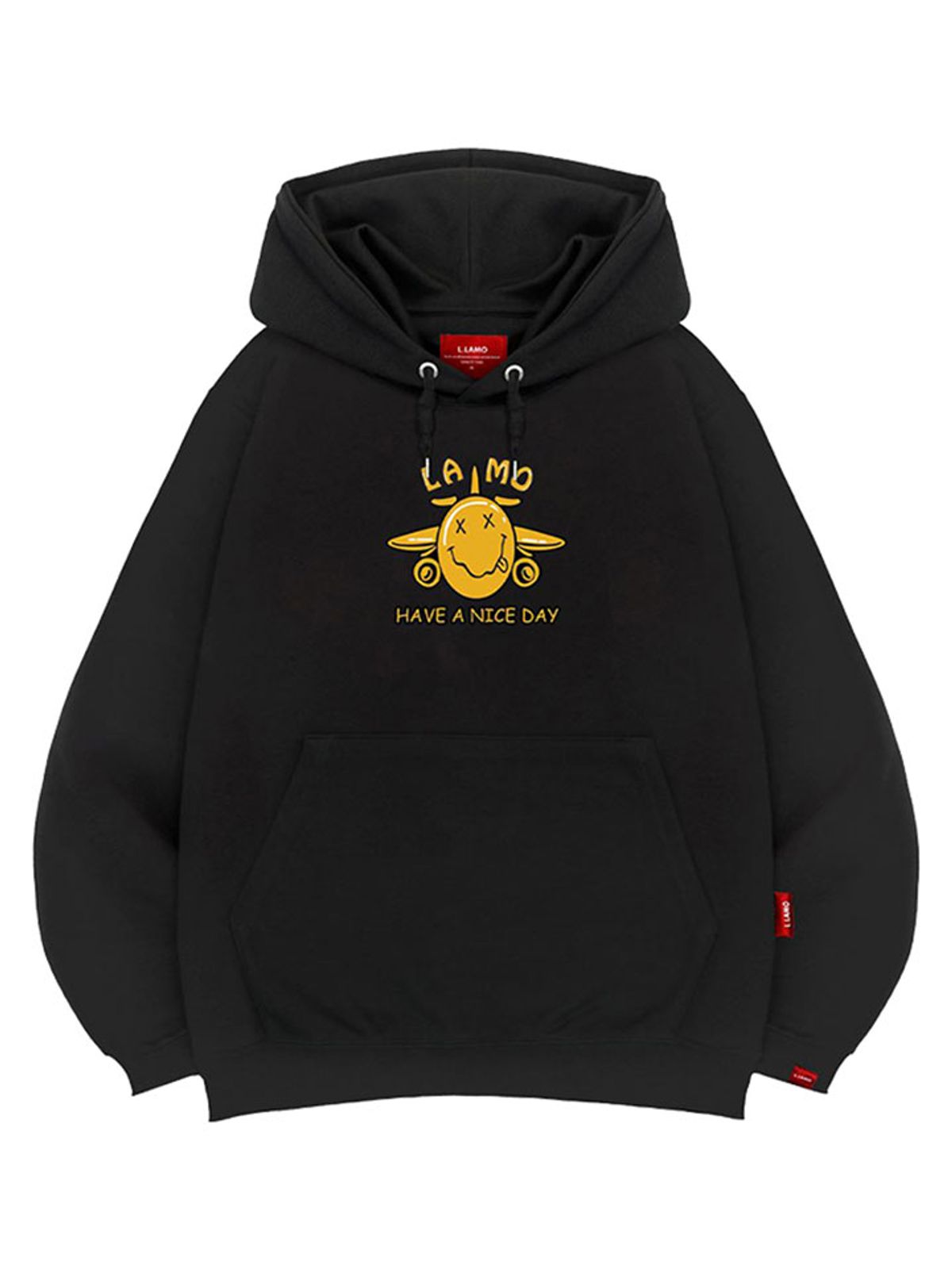 엘라모(LLAMO) 나이스데이 후드티 남녀공용 빅사이즈 M~4XL