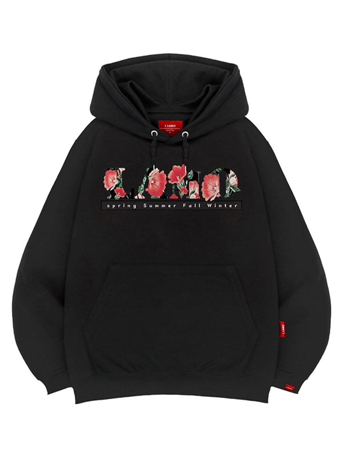 엘라모(LLAMO) 플라워라모 후드티 남녀공용 빅사이즈 M~4XL