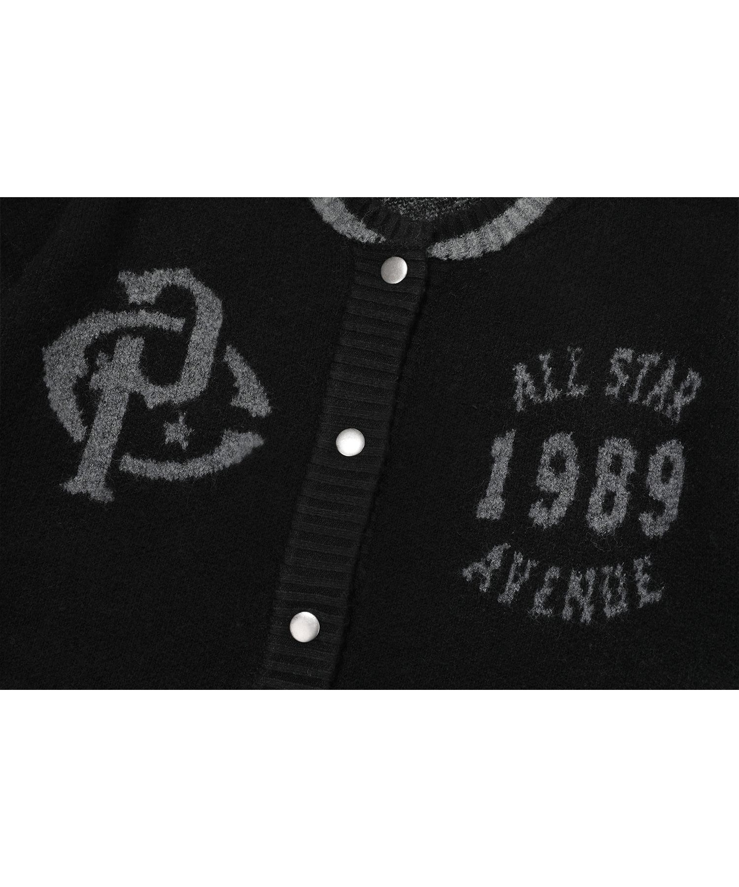 ☆CPGN STUDIO_COMPAGNO☆ 2WAY Varsity Snap Cardigan Navy MUSINSA | CPGN STUDIO [2-WAY] Varsity Snap Cardigan Black