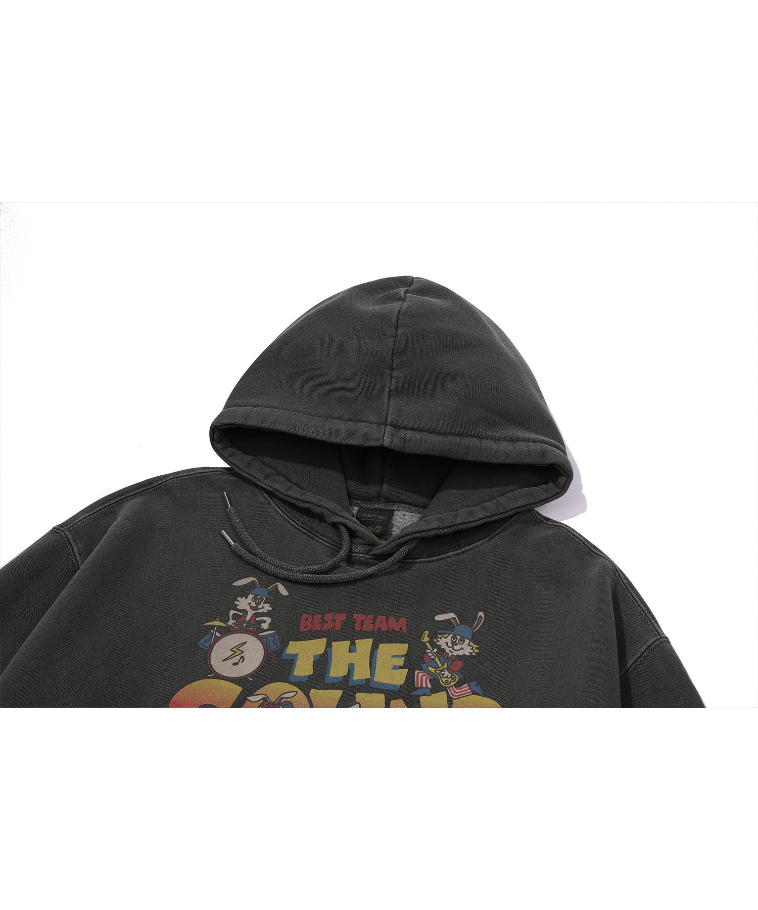 MUSINSA公式 | CPGN STUDIO Soundcloud Pigment Hoodie Smoke Black