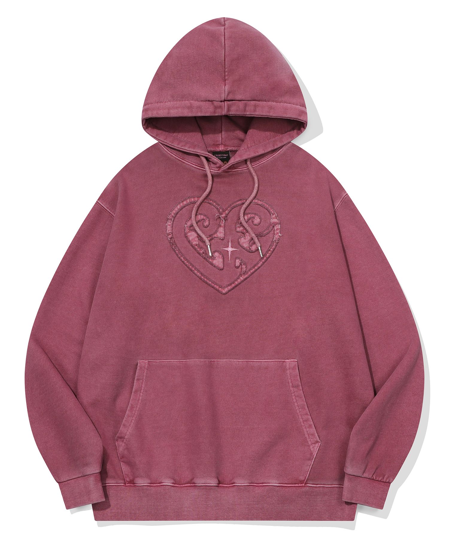 MUSINSA | CPGN STUDIO CP Heart Pigment Hoodie Dusty Pink