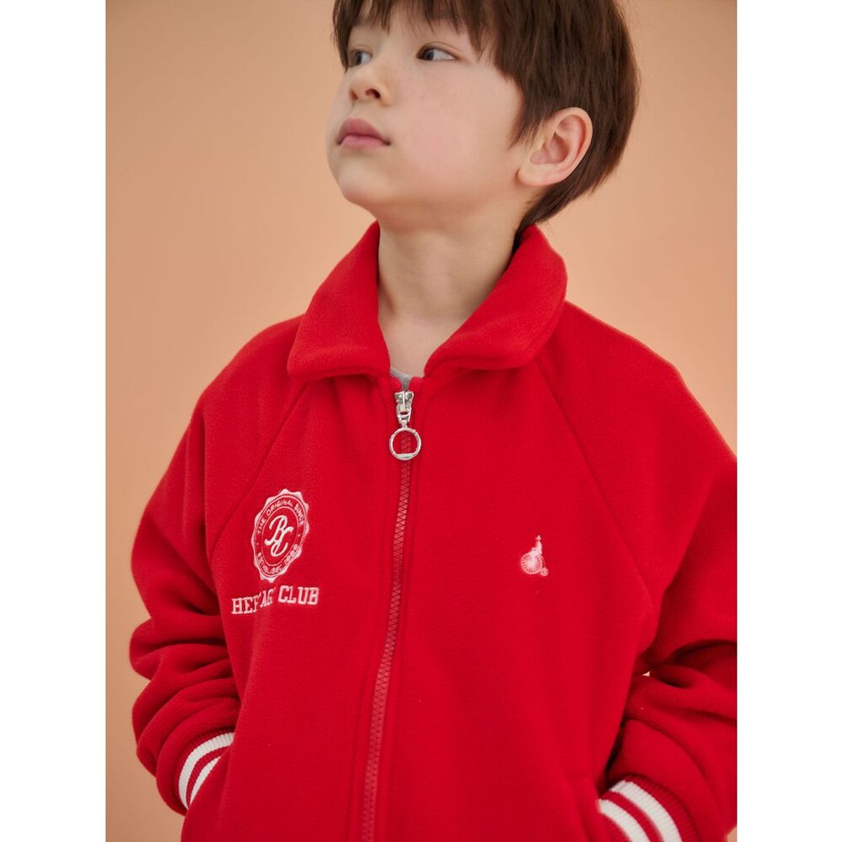 빈폴 키즈(BEANPOLE KIDS) 여아 플리스 칼라 야구점퍼  레드 (BI5141G016) (BI5141G016) (BI5141G016)