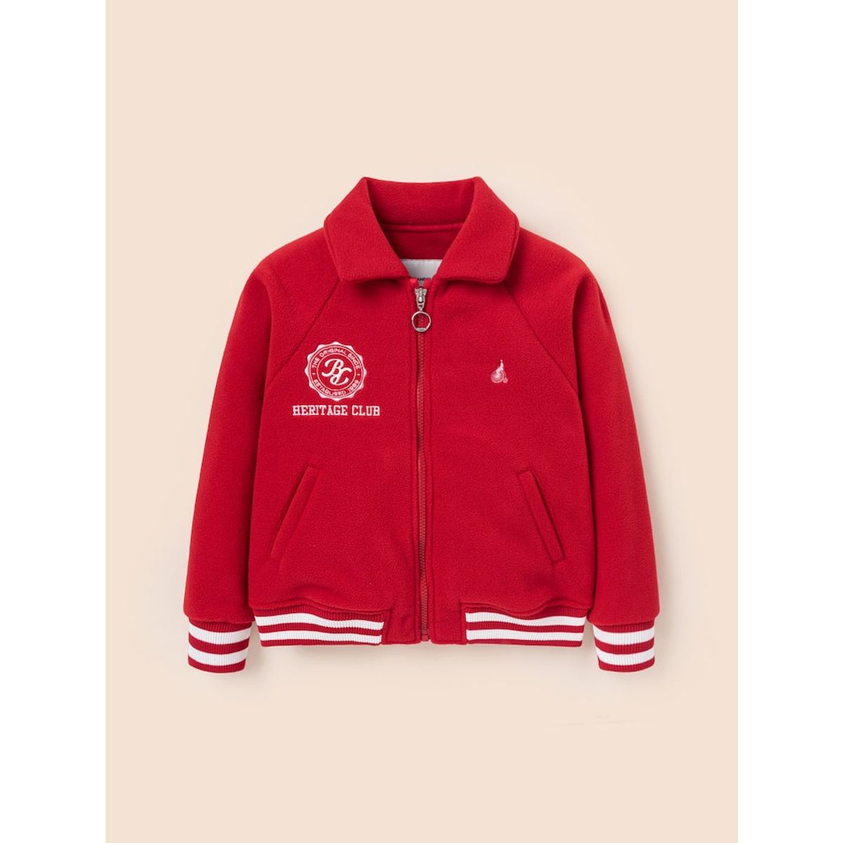 빈폴 키즈(BEANPOLE KIDS) 여아 플리스 칼라 야구점퍼  레드 (BI5141G016) (BI5141G016) (BI5141G016)