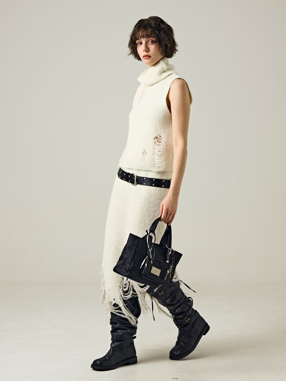 샐볼(SALBOL) SYMBOL NYLON TOTE BAG [BLACK]
