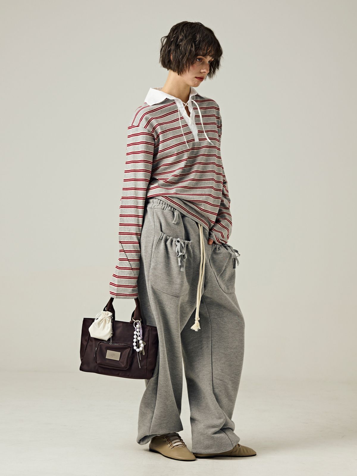 샐볼(SALBOL) SYMBOL NYLON TOTE BAG [BROWN]