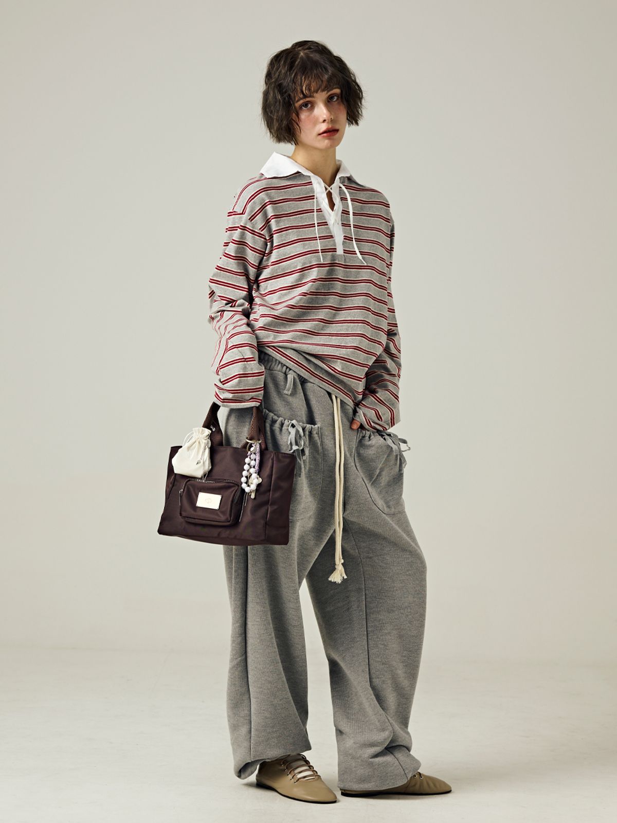 샐볼(SALBOL) SYMBOL NYLON TOTE BAG [BROWN]