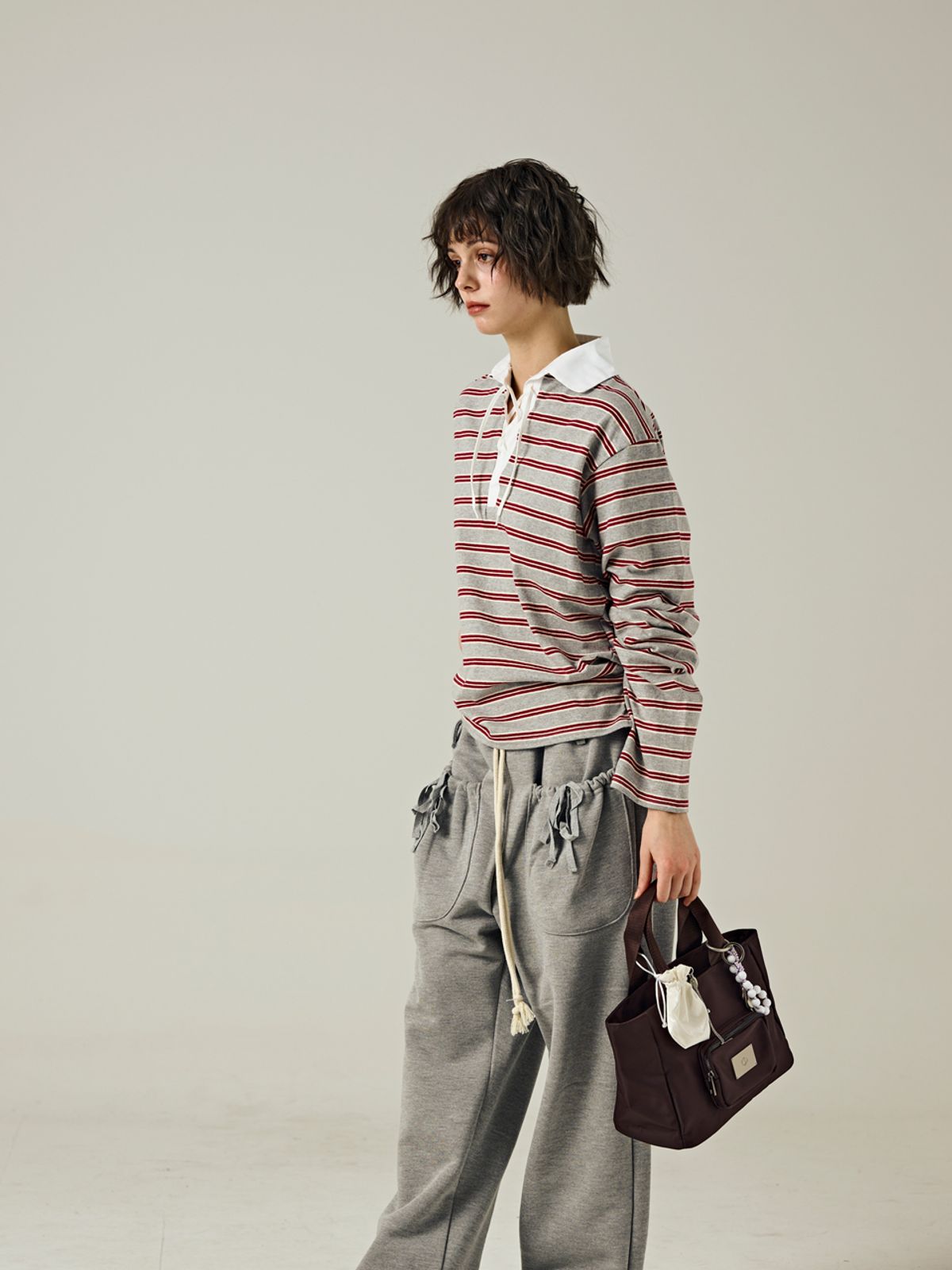 샐볼(SALBOL) SYMBOL NYLON TOTE BAG [BROWN]