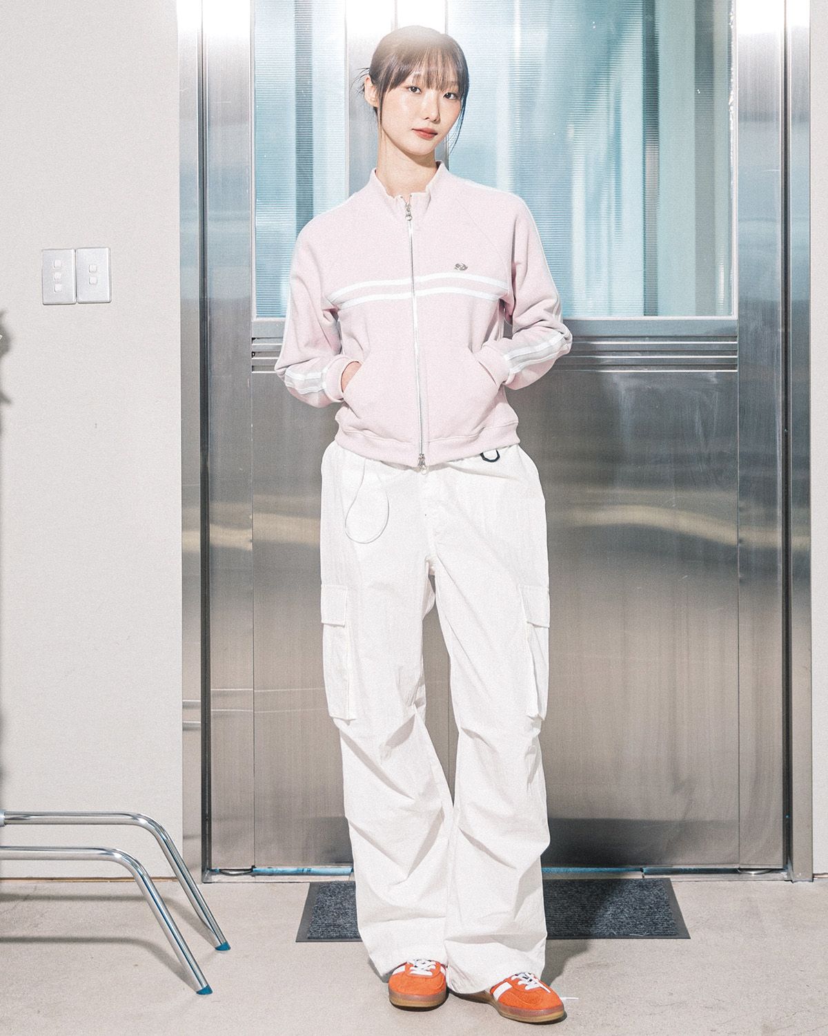 해비즘(HAVISM) ROSE HALF NECK ZIP UP JACKET(PINK)