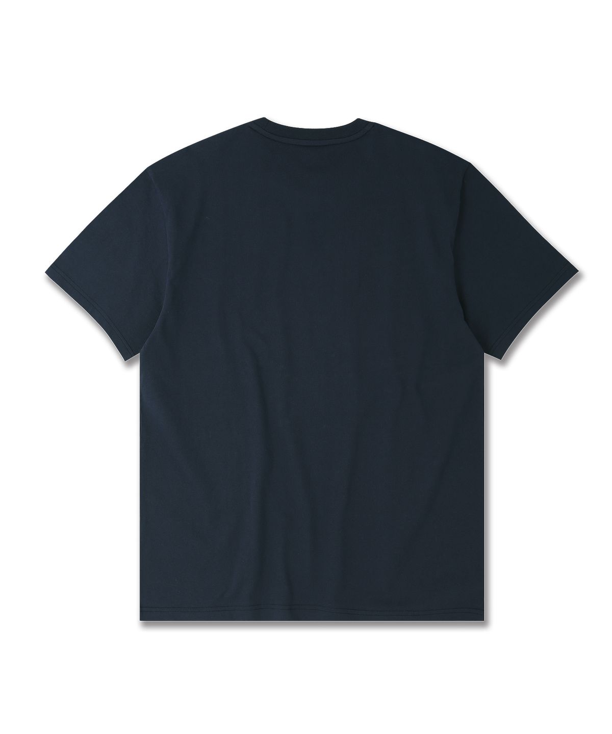 돌핀웨이브어패럴(DOLPHIN WAVE APPAREL) 돌핀 미니 체인자수 16수 반팔티셔츠 네이비