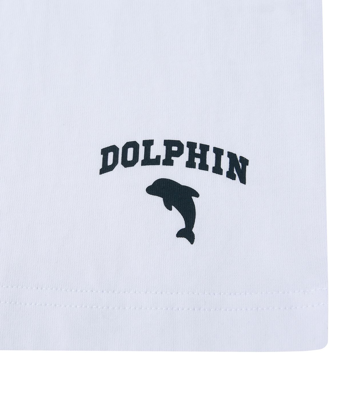 돌핀웨이브어패럴(DOLPHIN WAVE APPAREL) 돌핀 실리콘프린트 라글란 반팔티셔츠 네이비
