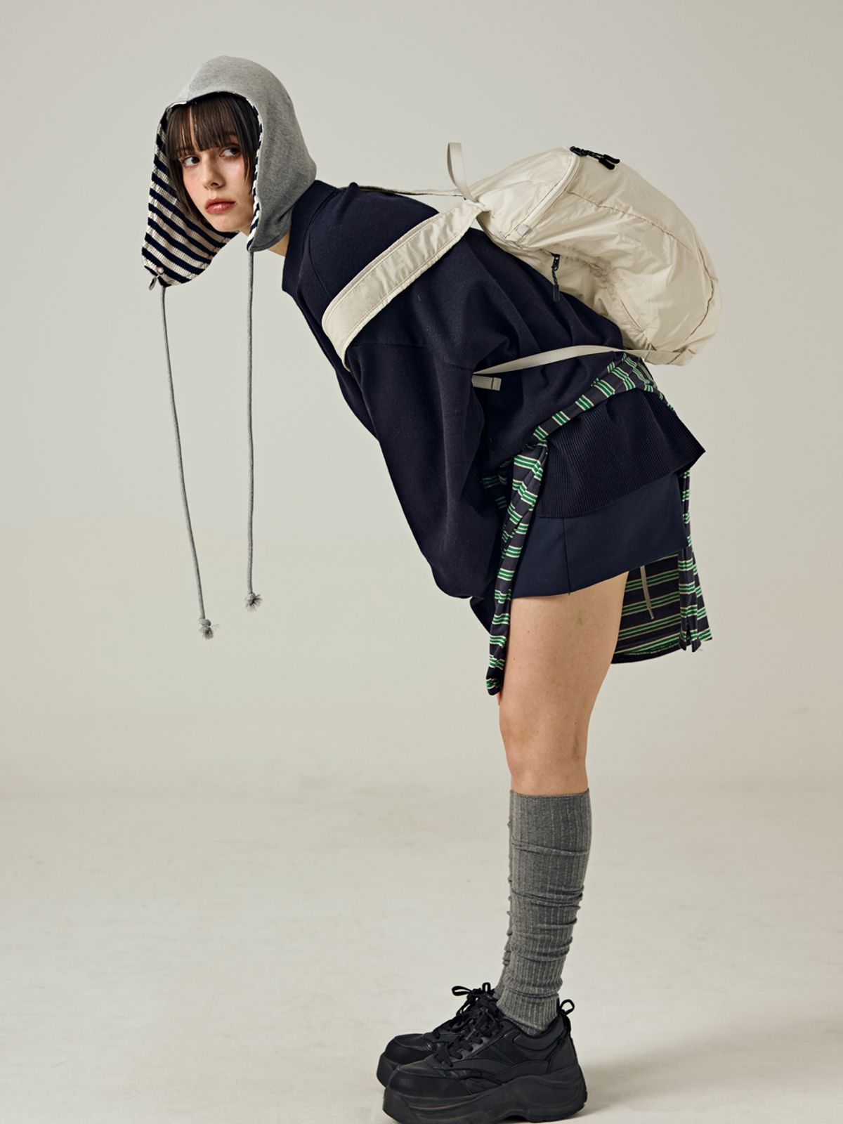 샐볼(SALBOL) REVERSIBLE EARFLAP [GRAY]